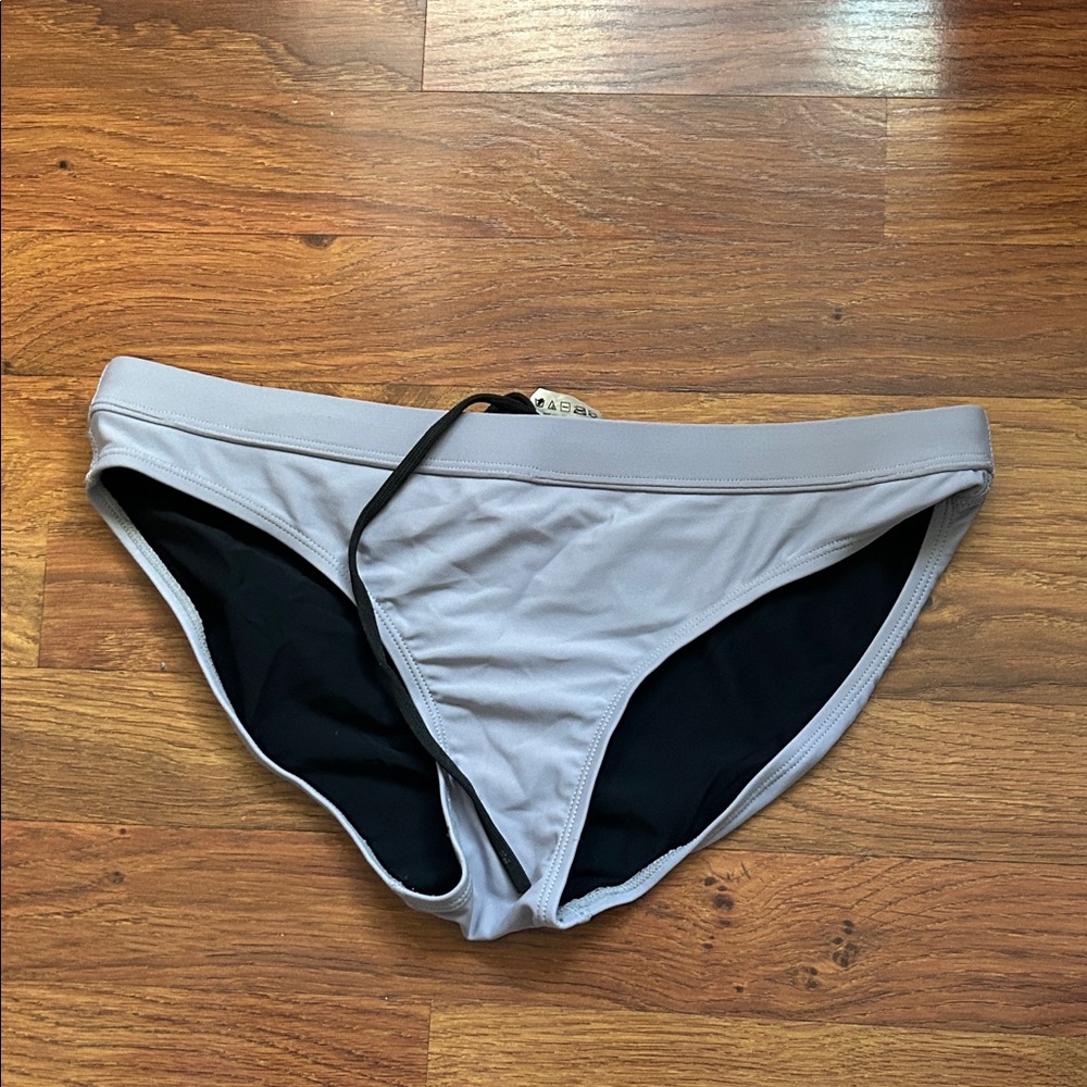 Gray Sporti brand swim bottoms, for active swimming Full coverage and mid rise